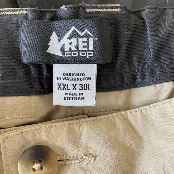 REI Co-op Bundle 2 Convertible Pants Mens XXL x 27” Gray & Tan Hiking Travel - Picture 7 of 12